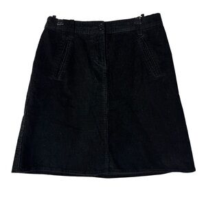 H&M Black Y2K Corduroy A-Line Mini Skirt 6